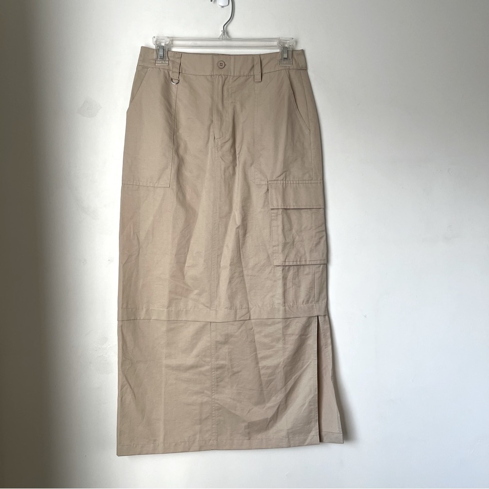 Princess Polly Taytum Beige Cargo Midi Skirt 4